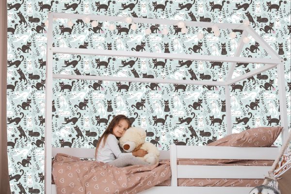 Behang Voor Kinderen - Lieve Katten - Afbeelding 7