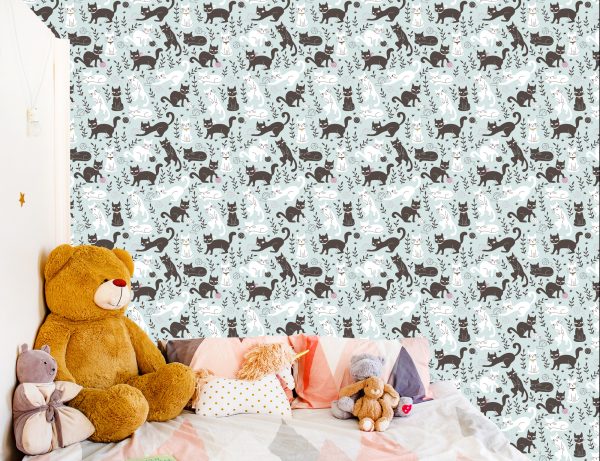 Behang Voor Kinderen - Lieve Katten - Afbeelding 6