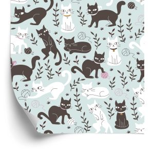 Behang Voor Kinderen - Lieve Katten