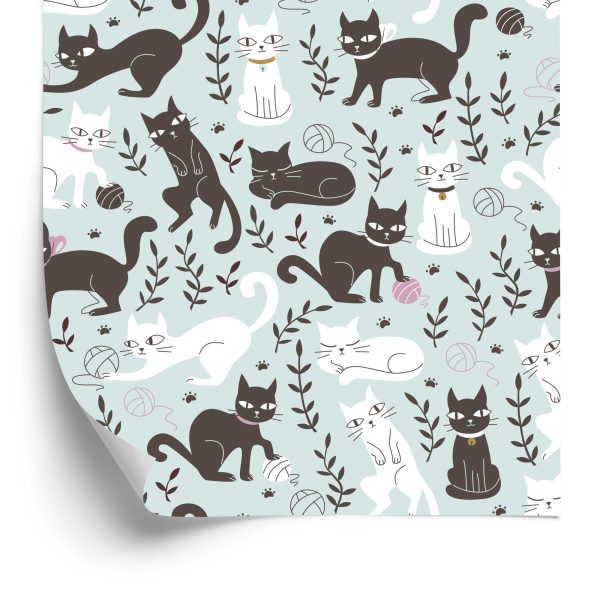 Behang Voor Kinderen - Lieve Katten