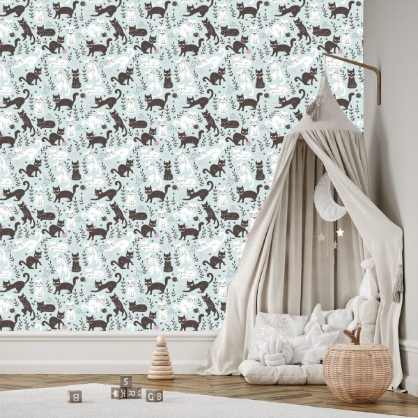 Behang Voor Kinderen - Lieve Katten - Afbeelding 3