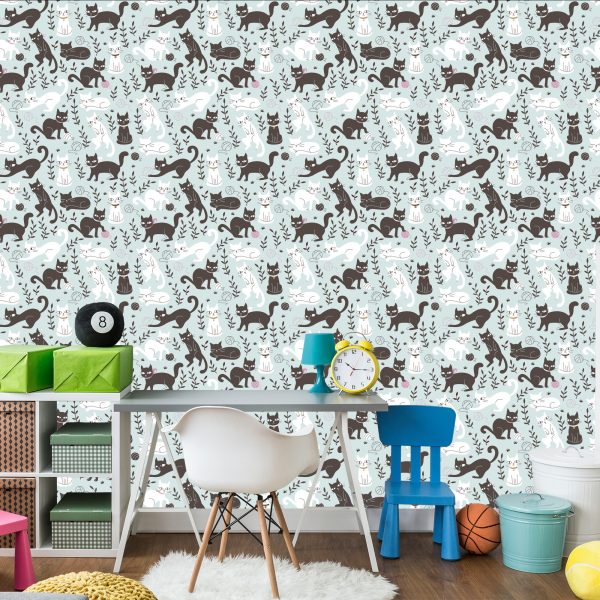 Behang Voor Kinderen - Lieve Katten - Afbeelding 4
