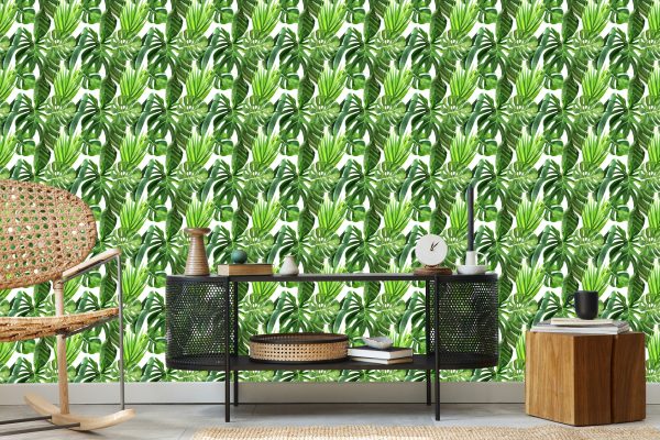 Behang Groene Palmbladeren - Afbeelding 5