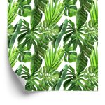 Behang Groene Palmbladeren