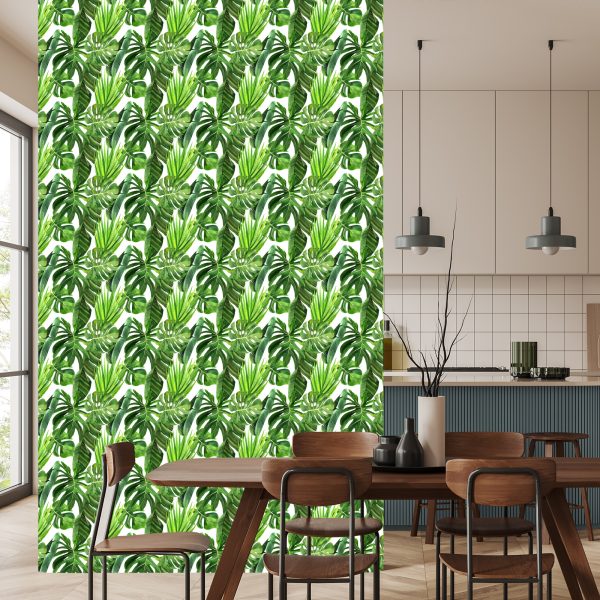 Behang Groene Palmbladeren - Afbeelding 4