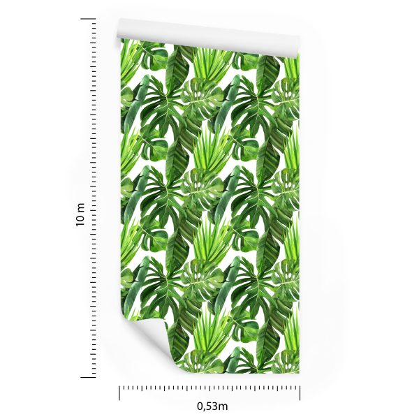 Behang Groene Palmbladeren - Afbeelding 8
