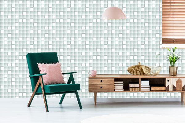 Behang 3D Geometrische Figuren Pleinen Woonkamer - Afbeelding 6