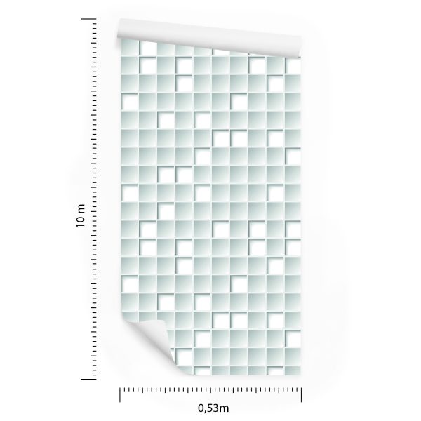 Behang 3D Geometrische Figuren Pleinen Woonkamer - Afbeelding 8