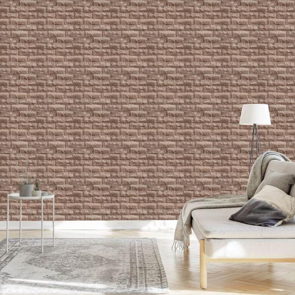 Behang Prachtige Moderne Baksteen - 3D-Effect - Afbeelding 3