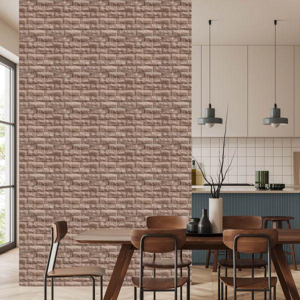Behang Prachtige Moderne Baksteen - 3D-Effect - Afbeelding 4