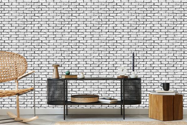 Behang Oude Bakstenen Muur - Afbeelding 5