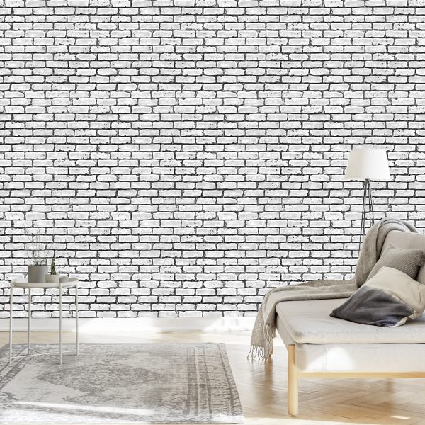 Behang Oude Bakstenen Muur - Afbeelding 3