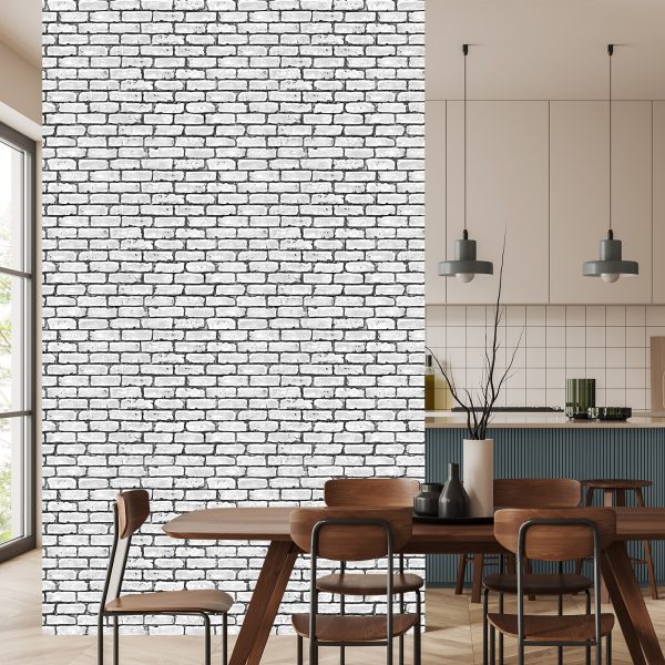 Behang Oude Bakstenen Muur - Afbeelding 4