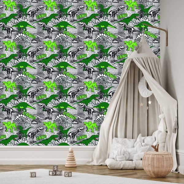 Behang Dinosaurussen Dieren Voor De Jeugdkamer - Afbeelding 3