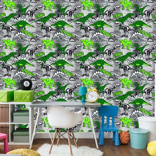 Behang Dinosaurussen Dieren Voor De Jeugdkamer - Afbeelding 4