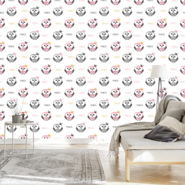 Behang Pastelkleurige Uilen - Afbeelding 3