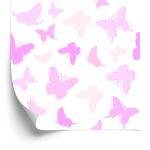 Behang Voor Kinderen - Roze Vlinders