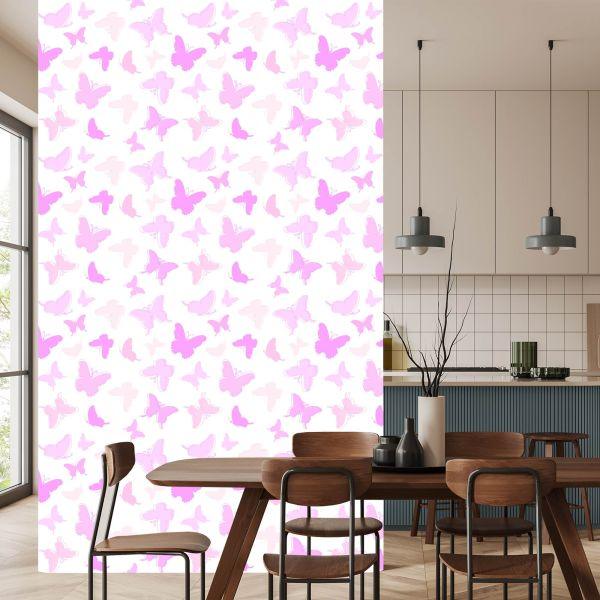 Behang Voor Kinderen - Roze Vlinders - Afbeelding 4