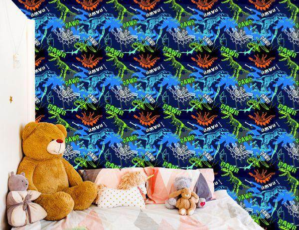Behang Dinosaurussen Dieren Kinderkamer - Afbeelding 6