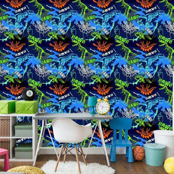 Behang Dinosaurussen Dieren Kinderkamer - Afbeelding 4