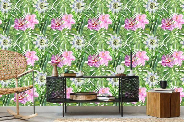 Behang Veelkleurige Bloemen - Afbeelding 5