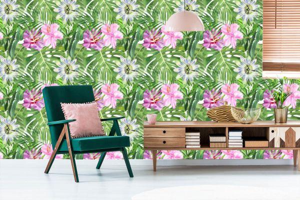 Behang Veelkleurige Bloemen - Afbeelding 6