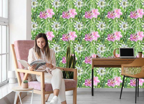 Behang Veelkleurige Bloemen - Afbeelding 7