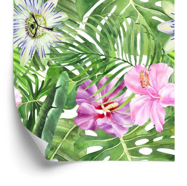 Behang Veelkleurige Bloemen