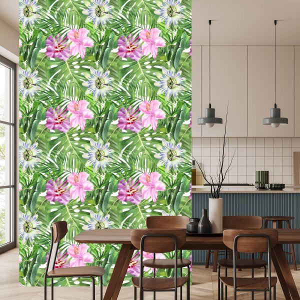 Behang Veelkleurige Bloemen - Afbeelding 4