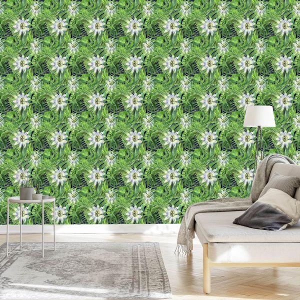 Behang Exotische Bladeren - Afbeelding 3