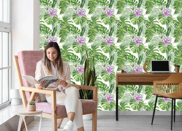 Behang Exotische Bladeren - Afbeelding 7