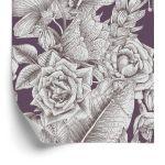 Behang Rozen Door W.