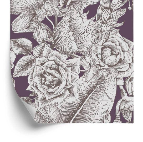 Behang Rozen Door W.
