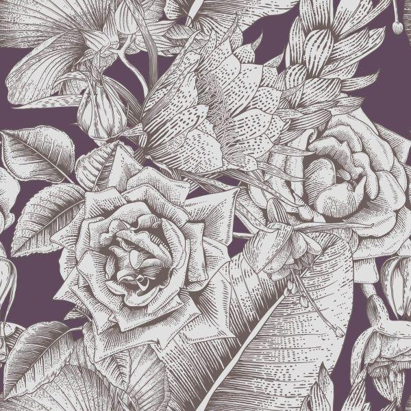 Behang Rozen Door W. - Afbeelding 2