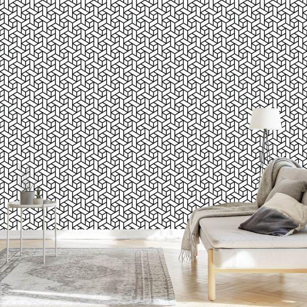 Behang Geometrisch Patroon - Optisch - Afbeelding 3