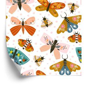Behang Voor Kinderen - Vlinders Met Patroon