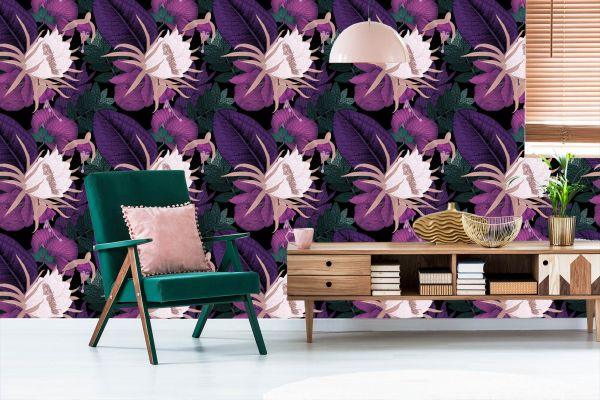 Behang Bloem Thema - Afbeelding 6