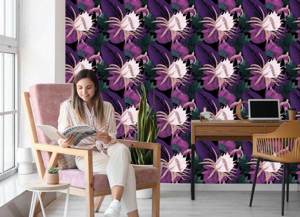 Behang Bloem Thema - Afbeelding 7