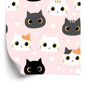 Behang Voor Kinderen - Kittens En Harten