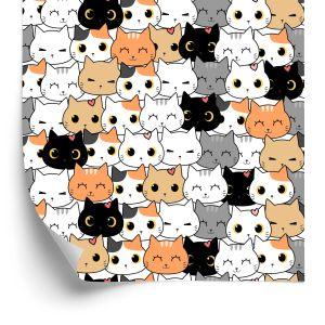 Behang Voor Kinderen - Kleine Kleurrijke Katten