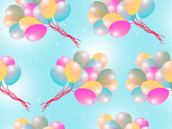 Behang Ballonnen Op Stippen Achtergrond - Afbeelding 2