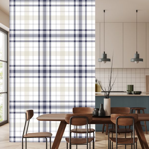 Behang Geometrische Plaid Voor Woonkamer Slaapkamer - Afbeelding 4