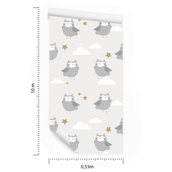 Behang Uilen In De Wolken - Afbeelding 8