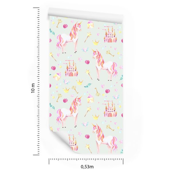 Behang Eenhoorns Uit Een Sprookjeskinderkamer - Afbeelding 8
