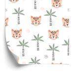 Behang Voor Meisjes, Wilde Dieren, Katten, Palmbomen