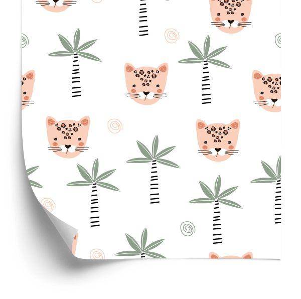 Behang Voor Meisjes, Wilde Dieren, Katten, Palmbomen