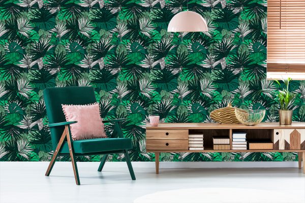Behang Palm Banaan Monstera Bladeren - Afbeelding 6