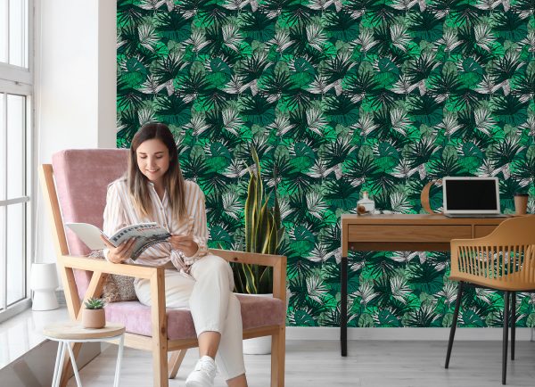 Behang Palm Banaan Monstera Bladeren - Afbeelding 7