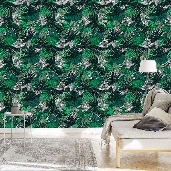 Behang Palm Banaan Monstera Bladeren - Afbeelding 3