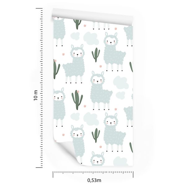 Behang De Lama Plant Wolken Voor De Babykamer - Afbeelding 8